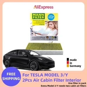 MANNFILTER FP25015 Cabin Air Filter For TESLA MOTORS Model 3 06.2018- Model Y 01.2021- 110768100A 110768100B 110768100C