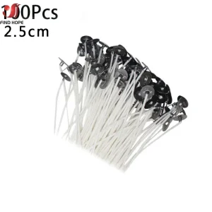 100Pcs Candle Wicks 2.5/9/15/20cm Smokeless Wax Pure Cotton Core For DIY Candles Making Pre-Waxed Wick Handmade Material Tools