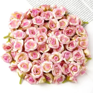 10/20/50Pcs 2cm Rose Artificial Flowers Heads For Home Decor Wedding Decoration Fake Flowers DIY Wreath Scrapbook Gift Accessory