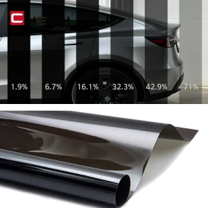 50x300cm Black Car Window Tint Film Glass Sticker VLT 1%-50% Sun Shade Window Tinting Solar UV Protection Foils Sticker Films