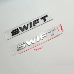 3d ABS Chrome Black Logo SWIFT Emblem Letters Self Adhesive Decal Car Trunk Badge For SWIFT Sticker Accessories