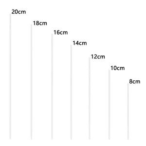 50/100pcs Smokeless Candle Wicks 8-20cm Pre-Waxed Cotton Core Wicks with Metal Sustainer Tabs DIY Handmade Candle Making Tools