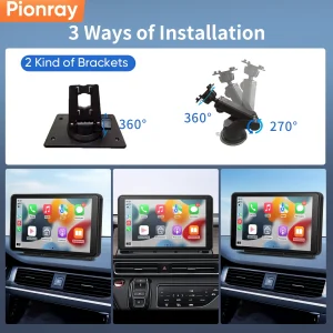 Pionray 7/10 inches android auto Universal Portable CarPlay for Car Screen Car Radio Video Wireless Carplay Screen for Apple