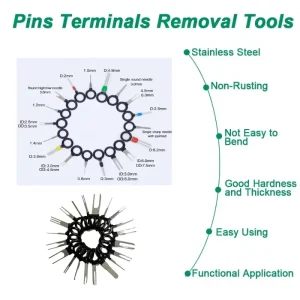 59/41pcs Car Terminal Removal Kit Universal Wire Plug Connector Extractor Puller Pin Remover Set Automotive Repairing Tool