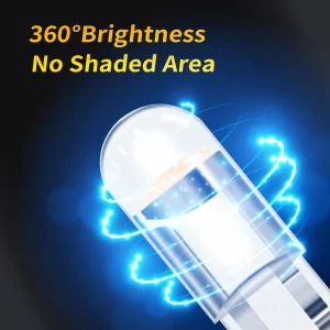 10Pcs Red Yellow White W5W T10 WY5W 192 194 168 LED Car Bulbs for Automotive Reading Width Clearance Turn Signal Lights