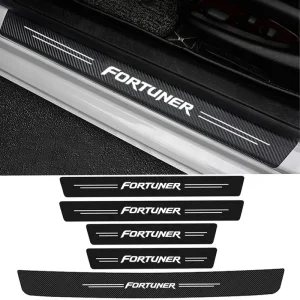 Car Door Sill Protector Scuff Plate Rear Trunk Bumper Threshold Sticker for FORTUNER 2023 2022 2020 2019 2018 2017 Accessories