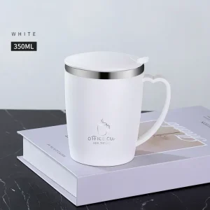 350ml 304 Stainless Steel Mugs Portable Thermal Water Bottle Thermos Mug Coffee Cup with Handle Leak-Proof Insulated Water Cups
