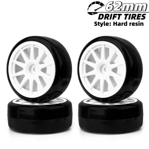 1/10 RC Drift Road Tires Hard/Soft Tread Tires for 1/10 Traxxas D4 HSP HPI Sakura TT01 TamiyaRC Road Racing Drift Tires