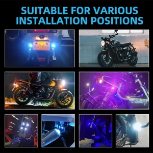 2pcs Motorcycle Flash Strobe Eagle Eye Motorcycle Daytime Running Light Fog Lamp Headlight Moto Accessories