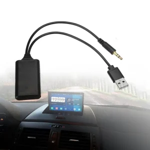 Universal Car Wireless Bluetooth Compatible Receiver USB 3.5Mm Auxiliary Media Bluetooth 5.0 Music Player Audio Cable Adapter