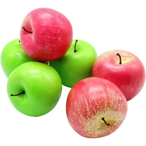 Artificial Fruits Simulation Apples Plastic Decorative Fruits Fake Fruits Green Red Apples Kitchen Party Home Decor Photo Props