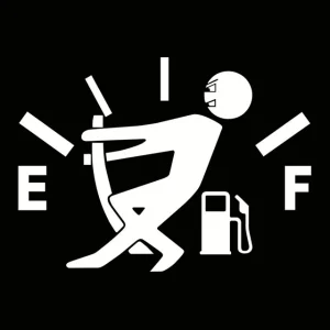 Funny Car Stickers Pull Fuel Tank Pointer Reflective Vinyl Sticker High Gas Decal Fuel Gage Empty Stickers Decal Auto Exterior