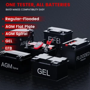 ANCEL BA101 12V Car Battery Tester Analyzer Automotive Battery Load Tester 100-2000CCA Charging Circuit load Diagnostic Tools