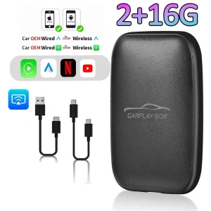 5 in 1 Carplay Ai Box Android Auto Wireless Carplay Adapter Carplay Car Multimedia Player Auto Connect For YouTube Netflix