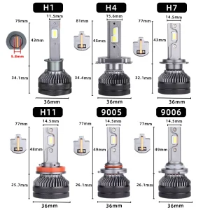 DAWN KNIGHT K5C 24V H7 H4 H1 LED Truck Light Bulb H11 4300K 6000K 110W 24V Led Headlight Lamp for Truck 2PCS