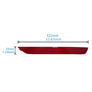 Red Rear Bumper Reflector Light Lens Assembly Right For 2009-2012 Seat Leon 1P1