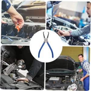 Blue Joint Clamping Pliers Fuel Filters Hose Pipe Buckle Removal Caliper Carbon Steel Fits for Car Auto Vehicle Tools