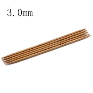 5 PCs 2.0-5.0mm Bamboo Double Pointed Knitting Needles Brown Sweater Weaving Needle Tool DIY Craft Sewing Tools 13cm long