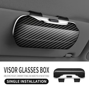 Car Glasses Box Portable Car Sunglasses Holder In The Car Driving Glasses Holder Eyeglass Case Sun Visor Car Lenses Holder