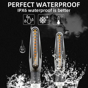 Motorcycle LED Turn Signals Directional Indicators Flashing Rear Tail Brake Flasher Light LED Stop Signal Light Motorcycle DRL