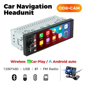 MEKEDE 6.86 Inch 1Din Carplay Android Auto Car Radio Multimedia Video MP5 Player With BT FM Stereo USB Type-C Plug Autoradio