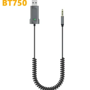 Bluetooth 5.0 AUX Car Adapter USB To 3.5mm Jack Dongle Cable Handfree Car Kit Wireless Car Bluetooth Transmitter Receiver