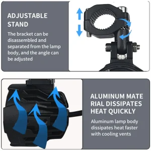 Motorcycle Fog Lights Led Auxiliary Driving Lamp Moto Headlight Spotlights 100W Wired Switch Dual Color Motorcycle Led lights