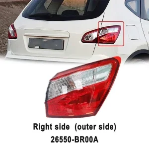Outer Car Rear Tail Light Turn Signal Light For Nissan Qashqai J10 2008-2015 Fog Lamp Brake Lights 26555-BR00A  26550-BR00A