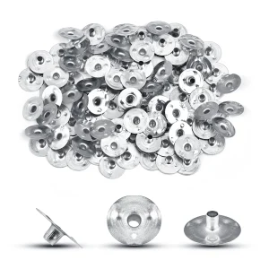 50/100pcs Smokeless Candle Wicks 8-20cm Pre-Waxed Cotton Core Wicks with Metal Sustainer Tabs DIY Handmade Candle Making Tools