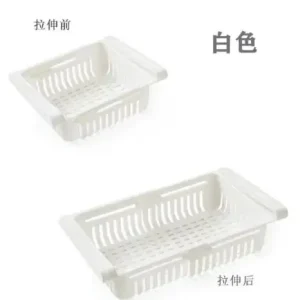 Multi Functional Refrigerator Storage Basket, Retractable Refrigerator Partition Storage Rack, Kitchen Drain
