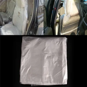 10PCS Universal Car Disposable PE Plastic Soft Seat Vehicle Cover Waterproof Car Repair Beauty Disposable Cover