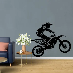 1pc Cool Motorcycle Rider Sticker Waterproof Vinyl Wallpaper Home Décor Bedroom Background Wall Art Decal Direct Shipping