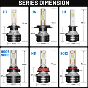 Dualvision H4 LED Headlight H7 H1 H11 H8 9005 HB3 9006 HB4 9012 HIR2 880 881 H27 9007 9008 H13 5570 CSP Canbus Car Lamp Fog Lamp