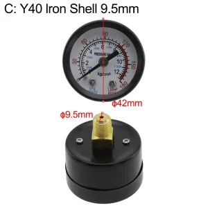 1pc Y40/Y50 Pressure Gauge 0-180PSI GasWater Fuel Liquids Meter Pressure Gauge Accurate Pressure Monitoring For Air Compressor