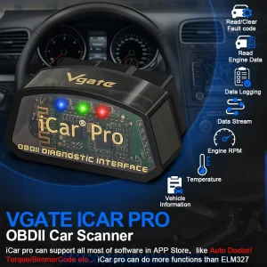 Vgate iCar Pro elm327 V2.3 OBD 2 OBD2 Car Diagnostic Tool WIFI Bluetooth 4.0 for IOS Scan Tool ODB2 Auto Scanner PK ELM 327 V1 5