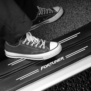 Car Door Sill Protector Scuff Plate Rear Trunk Bumper Threshold Sticker for FORTUNER 2023 2022 2020 2019 2018 2017 Accessories