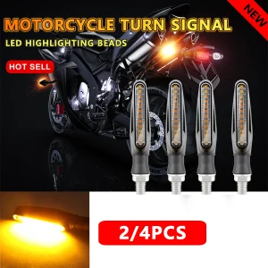 Motorcycle LED Turn Signals Directional Indicators Flashing Rear Tail Brake Flasher Light LED Stop Signal Light Motorcycle DRL