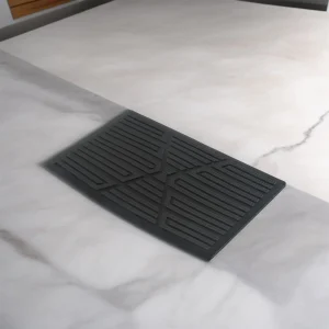 Vehicle Carpet Board Plate Floor Pad Heel Foot Floor Mat Pedal Patch Cover Black PVC Waterproof 23CMx15CM Driving Position Slip