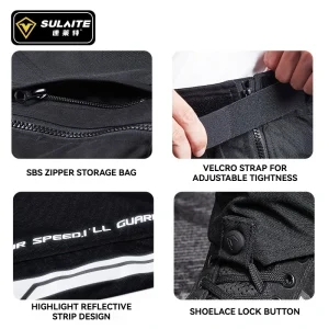 SULAITE Men's Motorcycle Pants Quick Release Winter Warm Quick Take Off Trousers Built in CE Protectors Water Repellent Pants
