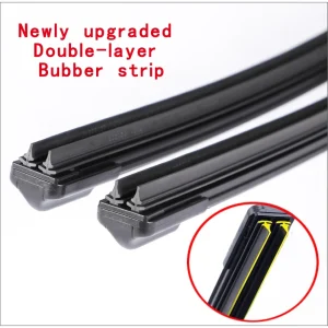 Car Windshield Wiper blades Universal Soft Double layer Rubber Frameless Bracketless car wipers 14" 16" 19" 20" 21" 22" 24"26"