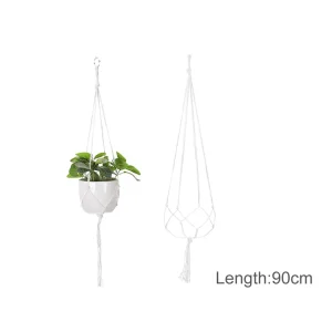Macrame Handmade Plant Hanger Baskets Flower Pots Holder Balcony Hanging Planter Basket Decor Lifting Rope Home Garden Supplies