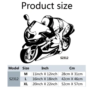 1pc Cool Motorcycle Rider Sticker Waterproof Vinyl Wallpaper Home Décor Bedroom Background Wall Art Decal Direct Shipping