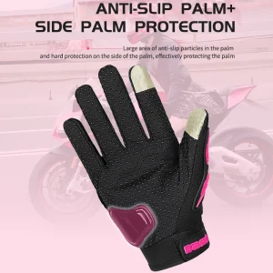 Summer Lady Pink Motorcycle Gloves Women Breathable Motorbike Riding Gloves Anti-fall Touch Function Motocross Moto Biker Gloves