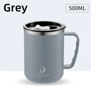 500ml Thermos Coffee Cup with Straw Stainless Steel Coffee Cup Mug with Lid Thermal Bottle for Coffee Mugs Thermal Cup Carry Mug