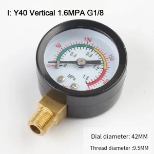 1pc Y40/Y50 Pressure Gauge 0-180PSI GasWater Fuel Liquids Meter Pressure Gauge Accurate Pressure Monitoring For Air Compressor