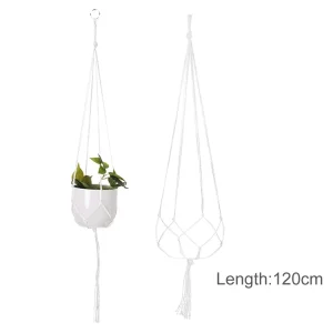 Macrame Handmade Plant Hanger Baskets Flower Pots Holder Balcony Hanging Planter Basket Decor Lifting Rope Home Garden Supplies