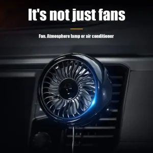 EAFC Car Fan USB Powered Electric Car Cooling Fan Portable 3 Speeds Strong Airflow Air Circulation Fan for Car Van Truck SUV
