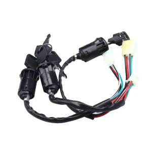 2 Wires/4 Wires Ignition Switch with 2 Keys On-Off Lock For Electrical Scooter ATV Motorcycle Motorbike ATV Quad Dirt Bike Parts