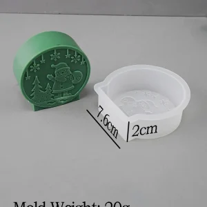 Christmas Ball Silicone Candle Mold DIY Santa Claus Tree Elk Snowman Gypsum Crystal Epoxy Resin Mold Chocolate Cake Baking Tools