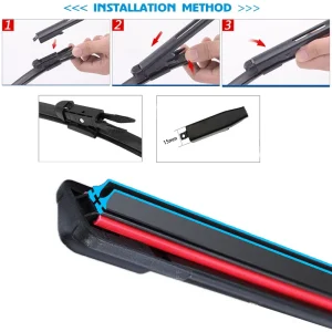 Car Windshield Wiper blades Universal Soft Double layer Rubber Frameless Bracketless car wipers 14" 16" 19" 20" 21" 22" 24"26"
